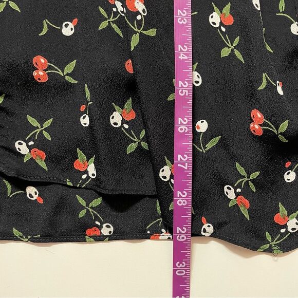 Shades of Blonde Black Cherry Print Cold-Shoulder Mini Dress Size S NWT - Picture 8 of 12